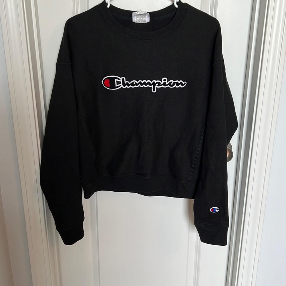 Champion, Sweatshirt, Size Medium, Black, Athletic, Athlesure